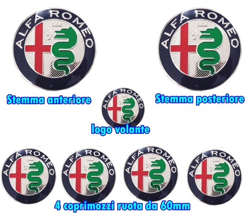 Kit fregio stemma alfa romeo - kit,